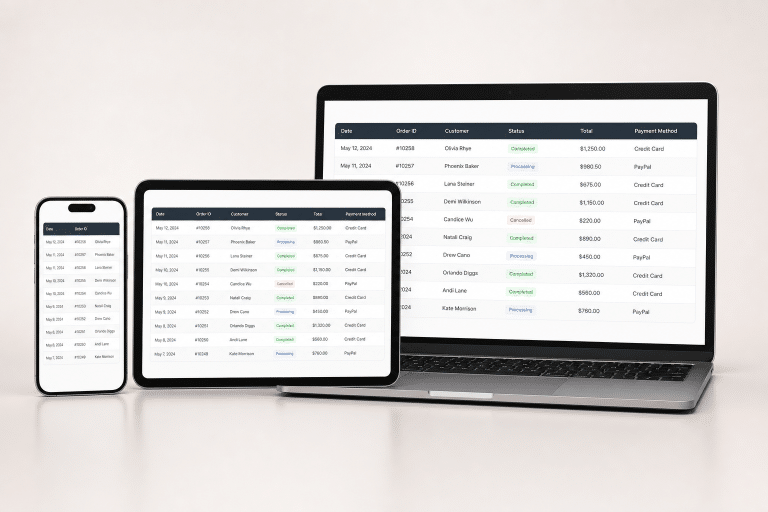 Building Readable Data Tables for Mobile and Small Screens ui table